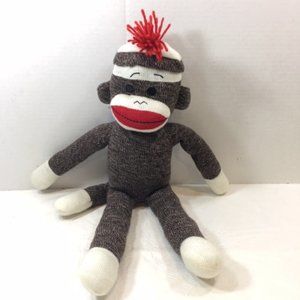 Circo Classic Brown Sock Monkey Plush Stuffed Animal Toy 18"